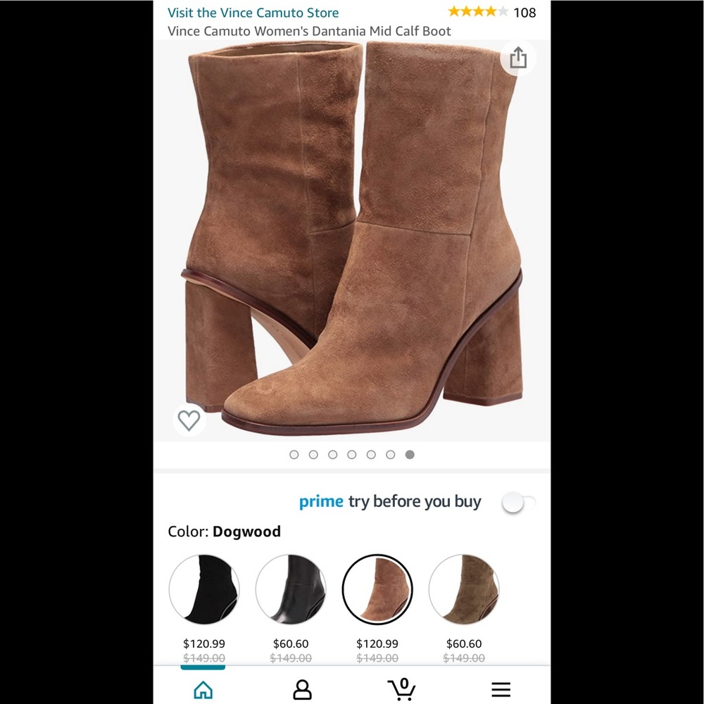 Vince Camuto Women's Dantania Mid Calf Boot in Dogwood. Size 6.5. Worn 2x’s!